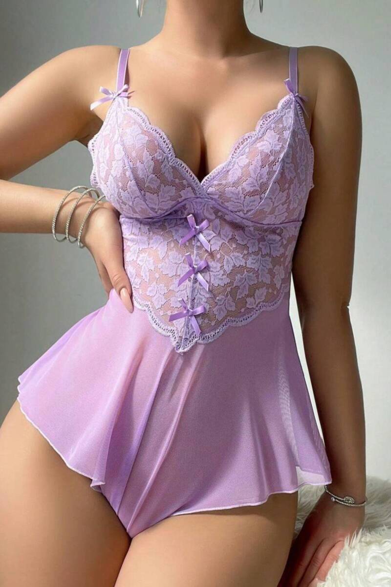 Lila Serenity Tül Babydoll 15101 - 1