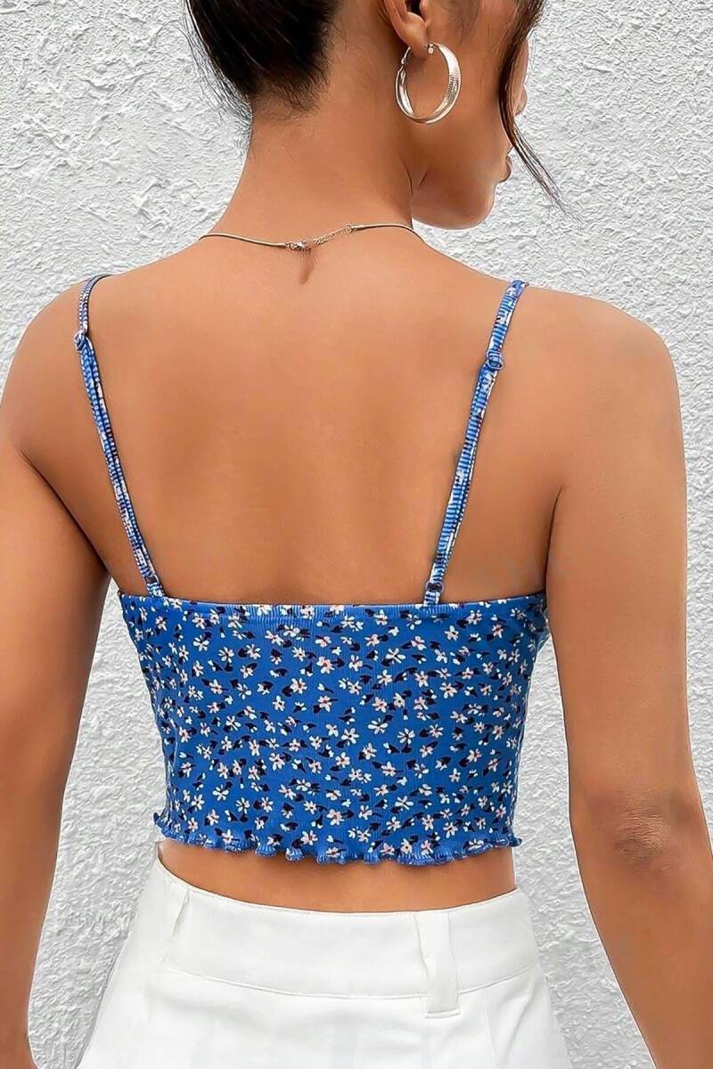 Saks Çiçek Bahçesi Askılı Crop B-5504 - 6