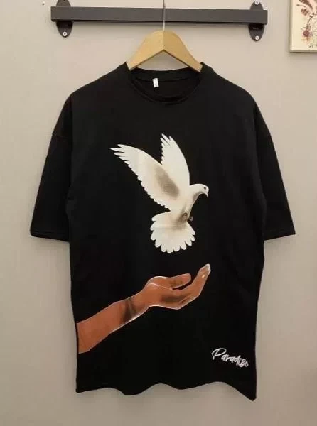 Dijital Baskılı T-Shirt - Siyah - 2