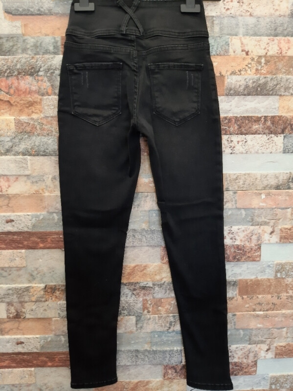 Yüksek Bel Likralı Jean Pantolon 90 Cm - 3