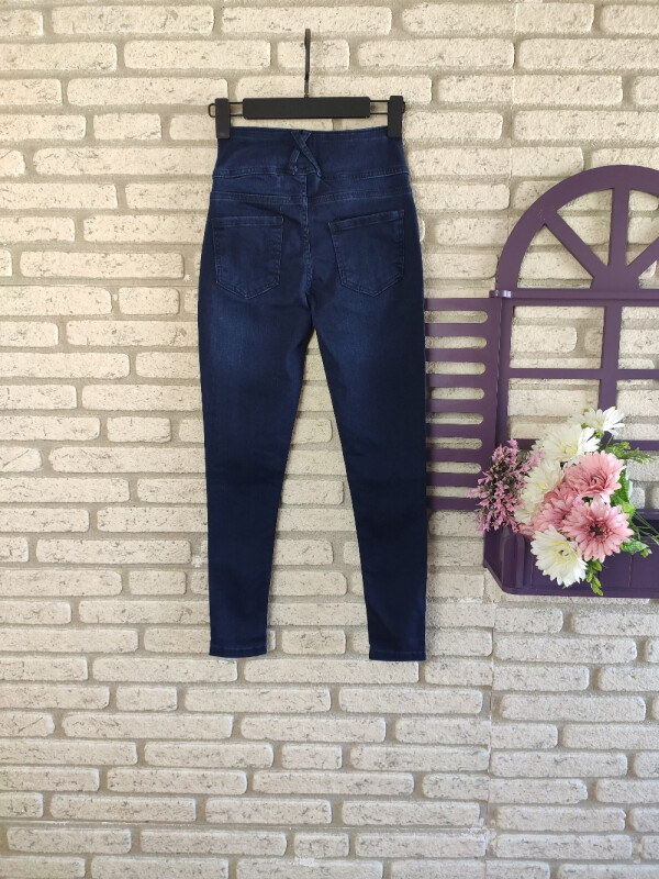 Yüksek Bel Likralı Jean Pantolon 90 Cm - 3